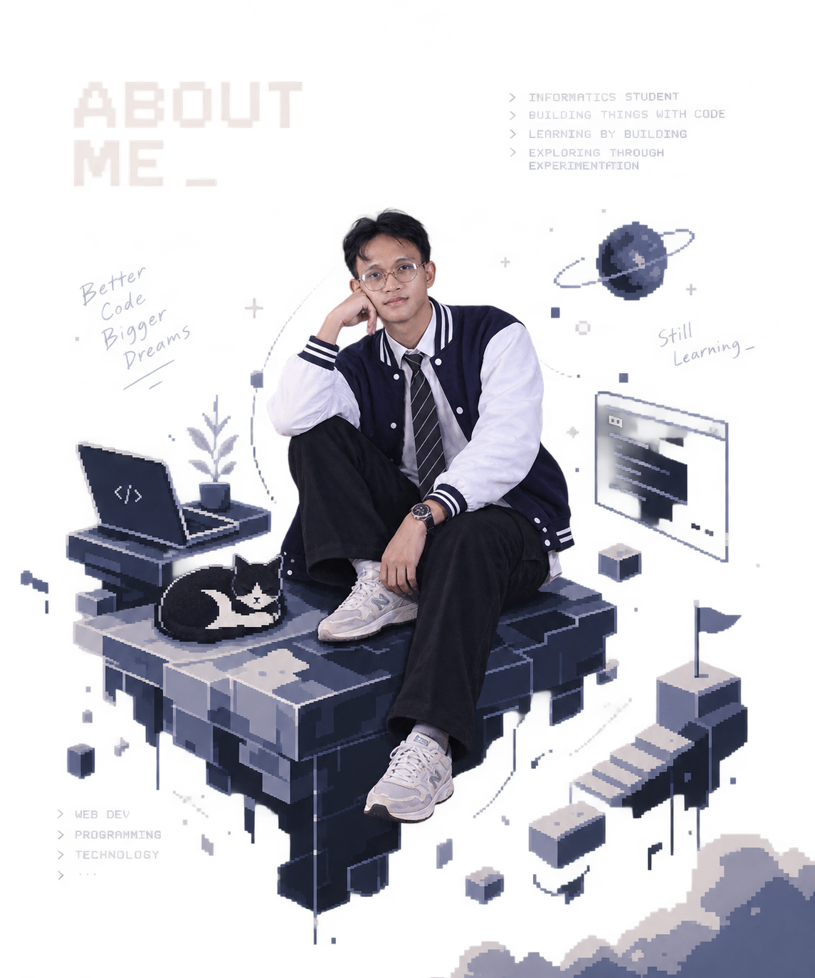 Pixel art portrait of me